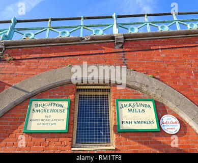 The Brighton Smokehouse, 197 Kings Road  Arches Brighton, Jack Linda Mills traditional Fish Smokers, Brighton city, UK