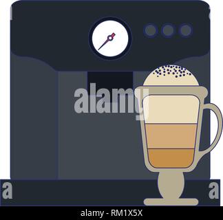 Espresso and capuccino cartoons Stock Vector