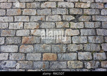 Gray brick road - background texture Stock Photo