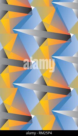 Abstract colorful geometric line, triangle and other shape of gradient  background. Creative and inspiration design of vector art. Stock Vector