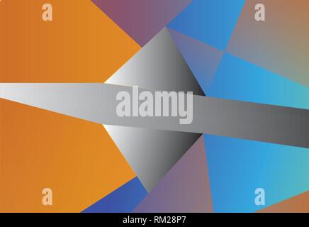 Abstract colorful geometric line, triangle and other shape of gradient  background. Creative and inspiration design of vector art. Stock Vector