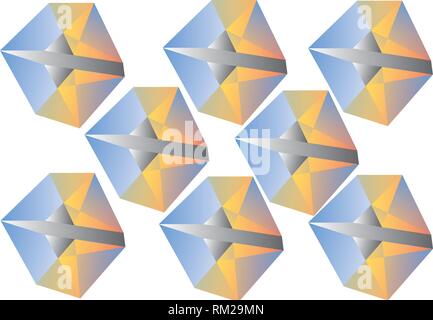 Abstract colorful geometric line, triangle and other shape of gradient  background. Creative and inspiration design of vector art. Stock Vector