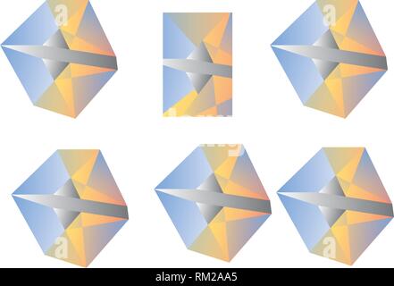 Abstract colorful geometric shape of triangle gradient shape background. Creative and inspiration design of vector art. Stock Vector