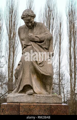 Statue of Mother Russia: a woman grieving for her fallen sons. Soviet War Memorial in Treptower Park, Berlin, Germany.