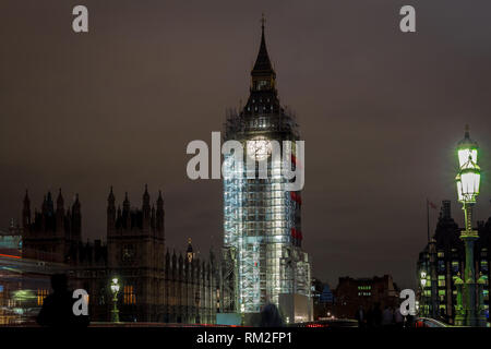 Big Ben under construction, London, UK Stock Photo