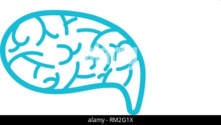 brain vector logo template icon element isolated - vector Stock Vector