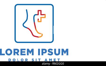 foot leg medical logo template vector illustration icon element isolated - vector Stock Vector