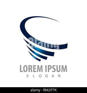 Abstract tornado logo concept design. Symbol graphic template element Stock Vector