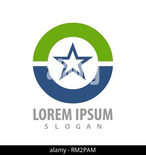 Circle star logo concept design. Symbol graphic template element Stock Vector