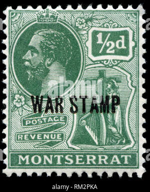 Postage stamp from Montserrat in the Definitives series issued in 1918 Stock Photo