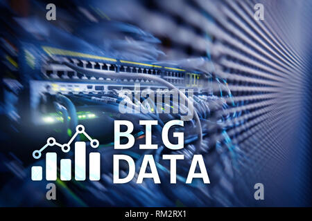 Big data analysing server. Internet and technology Stock Photo