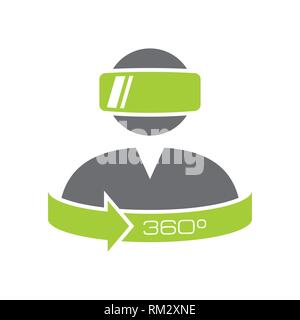 Virtual reality googles icon on white background for graphic and web design, Modern simple vector sign. Internet concept. Trendy symbol for website design web button or mobile app. Stock Vector