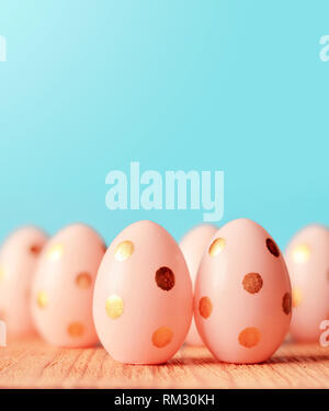 Pink easter eggs. Background with easter eggs Stock Photo