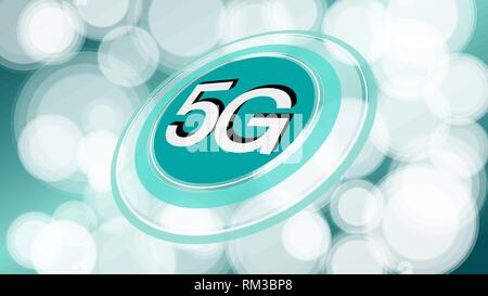 High speed new 5G technology wireless cellular network Stock Vector