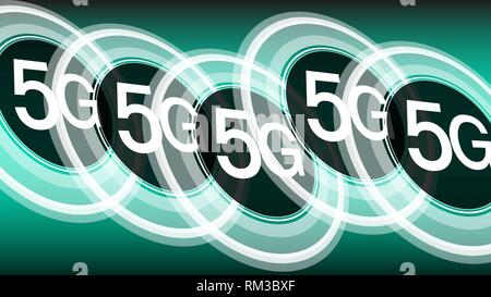 Fast speed internet 5G vector background concept Stock Vector