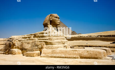 Architectural heritage of the ancient Egyptian civilization. Great Sphinx Stock Photo