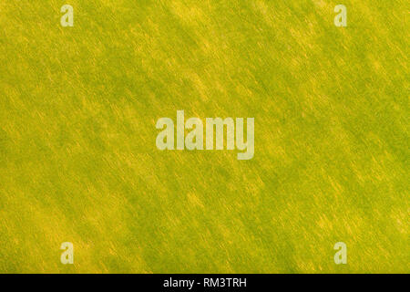 Construction of light yellow and bright green background of felt fabric, closeup. Texture of woolen matt textile. Cloth backdrop. Stock Photo