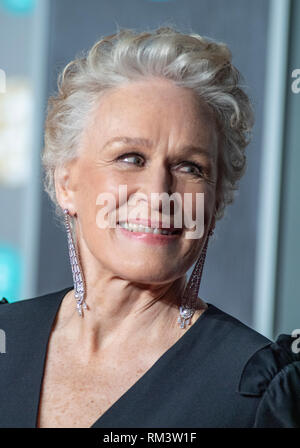 Glenn Close attends the EE British Academy Film Awards at the Royal Albert Hall, London. Stock Photo