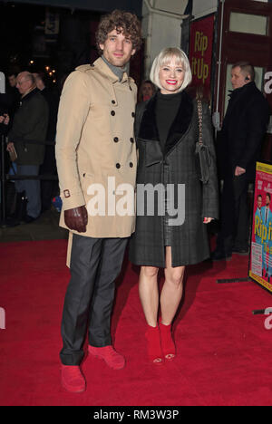 Max Rogers and Kimberly Wyatt at the Rip It Up Press Night at the Garrick Theatre, Charing Cross Road. Stock Photo