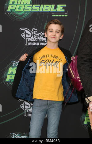 February 12, 2019 - Los Angeles, CA, USA - LOS ANGELES - FEB 12:  Parker Bates at the ''Kim Possible'' Premiere Screening at the TV Academy on February 12, 2019 in Los Angeles, CA (Credit Image: © Kay Blake/ZUMA Wire) Stock Photo