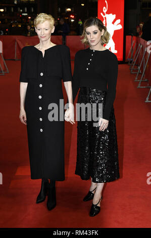 Berlin, Germany. 12th Feb, 2019. Tilda Swinton with daughter Honor Swinton Byrne attending the 'The Souvenir' premiere at the 69th Berlin International Film Festival/Berlinale 2019 at Zoo Palast on February 12, 2019 in Berlin, Germany. | usage worldwide Credit: dpa/Alamy Live News Stock Photo