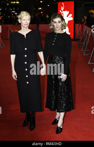 Berlin, Germany. 12th Feb, 2019. Tilda Swinton with daughter Honor Swinton Byrne attending the 'The Souvenir' premiere at the 69th Berlin International Film Festival/Berlinale 2019 at Zoo Palast on February 12, 2019 in Berlin, Germany. | usage worldwide Credit: dpa/Alamy Live News Stock Photo