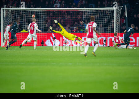 Amsterdam, Netherlands. 13th Feb, 2019. Dušan Tadic of Ajax Amsterdam ...