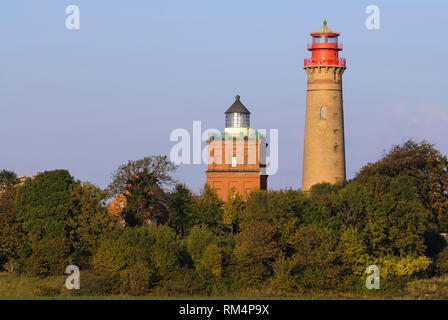 Leuchtturm und Schinkelturm Kap Arkona auf Rügen, Mecklenburg-Vorpommern, Deutschland Stock Photo