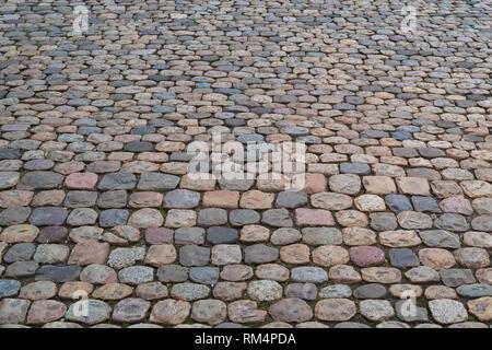 cobbled road in Freiburg im Breisgau, Germany, Europe Stock Photo