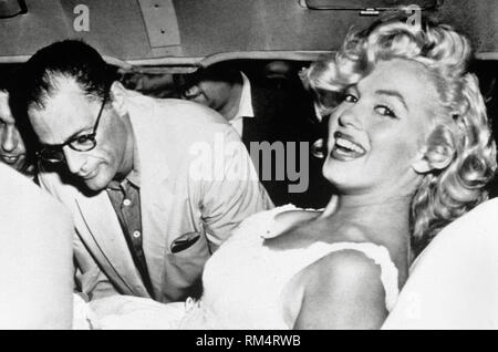 Arthur Miller, Marilyn Monroe, circa 1957  File Reference # 33751 006THA Stock Photo