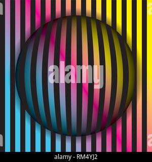 Colored op-art background pattern. Geometric vector illustration Stock Vector