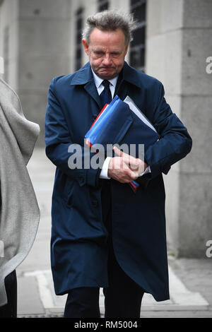 Pilot Andrew Hill, who is on trial over the Shoreham Airshow crash, arrives at the Old Bailey in London. Stock Photo