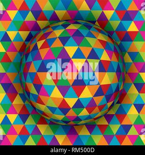 Colored spherical 3D background pattern. Geometric vector illustration Stock Vector
