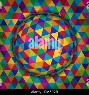 Colored spherical 3D background pattern. Geometric vector illustration Stock Vector