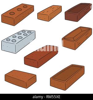 vector set of brick Stock Vector