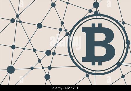 Bitcoin crypto currency symbol Stock Vector