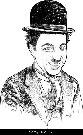 Charlie Chaplin (Ink drawing)