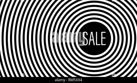 Sale, flat, fashionable, stylish, geometric black and white abstract background for interior, design, advertising. Stock Vector