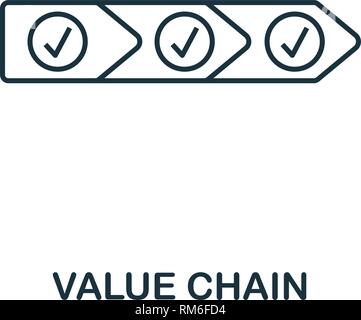 Value Chain icon. Thin line style industry 4.0 icons collection. UI and UX. Pixel perfect value chain icon for web design, apps, software usage Stock Vector