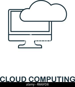 Cloud Computing icon. Thin line style industry 4.0 icons collection. UI and UX. Pixel perfect cloud computing icon for web design, apps, software Stock Vector