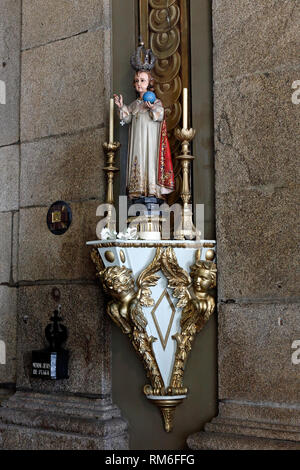 Infant Jesus of Prague. Image from baroque XVIII century Congregados church, Porto, Portugal. Stock Photo