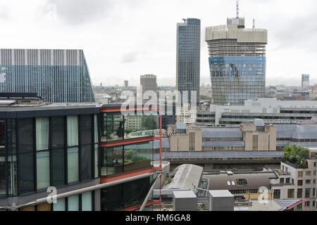 View of the Neo Bankside development from the viewing platform of the adjacent Tate Modern Switch House, London, UK Stock Photo