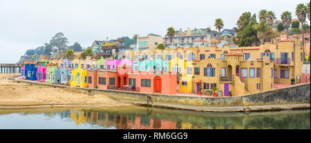 CAPITOLA, CA/USA - FEBRUARY 15, 2014: Capitola Venetian Hotel and Capitola State Beach. Stock Photo