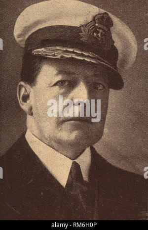 A portrait of Sir David Beatty (aka Earl Beatty and 'Jack') - 1871-1936 -From a publication of the time (Admiral of the British Fleet David Richard Beatty, 1st Earl Beatty GCB, OM, GCVO, DSO, PC}. He served in the Mahdist War and   the Boxer Rebellion conflict and commanded the 1st Battle cruiser Squadron at the Battle of Jutland in 1916 Stock Photo