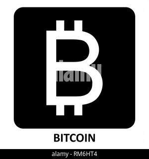 Bitcoin symbol illustration Stock Vector