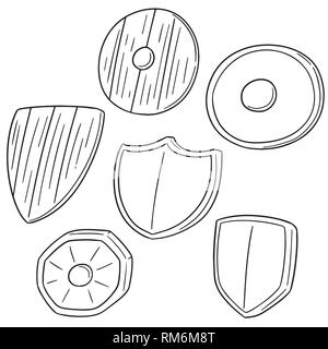 vector set of shield Stock Vector