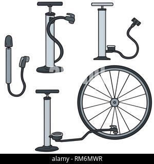 vector set of bicycle pump Stock Vector