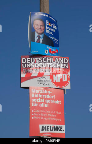 Berlin Germany Election Poster Of The Npd Stock Photo Alamy