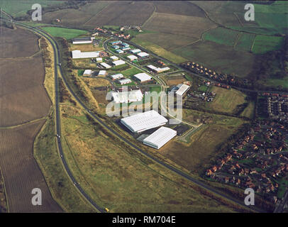 historical aerial view of Seaham Grange Industrial Estate taken 11th Nov 1998 Stock Photo