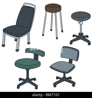 vector set of chair Stock Vector